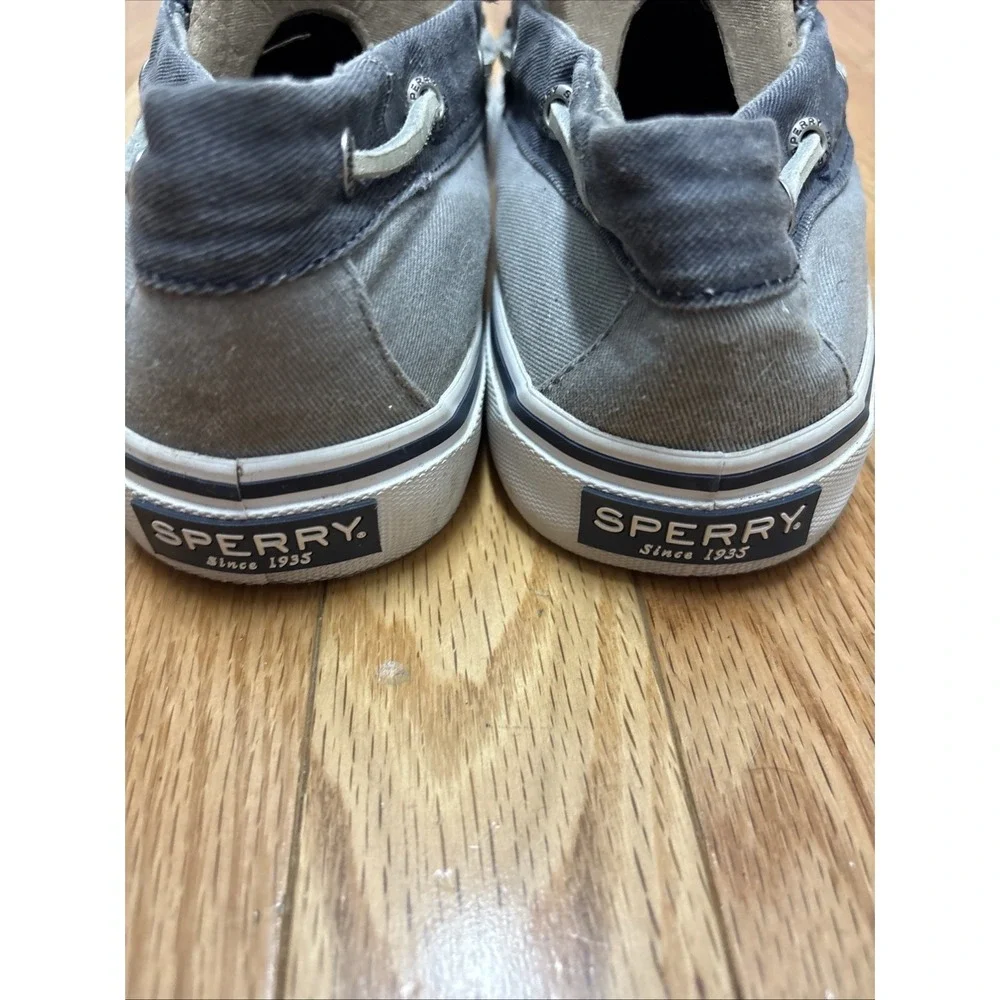 Sperry Men's Bahama II Coastal Preppy Boat Shoe Sneaker Gray - Size 8